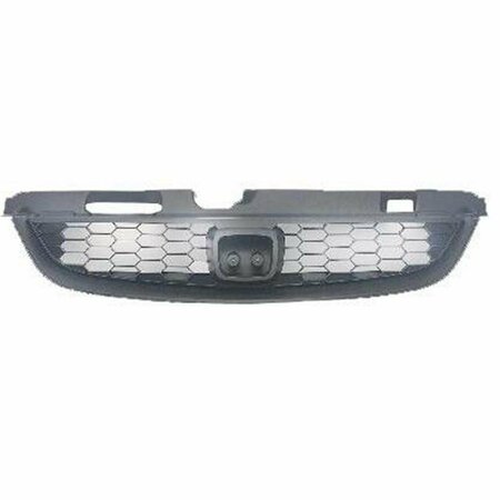SHERMAN PARTS Grille with Molding for 2004-2005 Civic CPE, Matte Black SHE2911-99-3